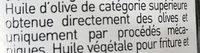 Huile Olive Pays Aix 50Cl Ingredients