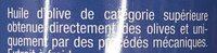 Huile D'olive Vierge Extra Grce Extrait  Froid Ingredients