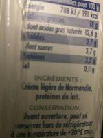 Crme Lgre Ingredients