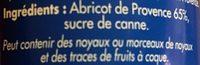 Abricot De Provence Ingredients