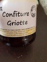 Confiture Griotte Ingredients