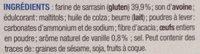 Croustillant Petit Sarrasin Ingredients