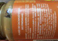 Beurre De Cacahutes Ingredients