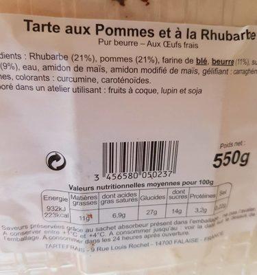 Tarte Aux Pommes Et  La Rhubarbe