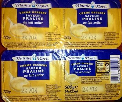 Crme Dessert Saveur Pralin Au Lait Entier