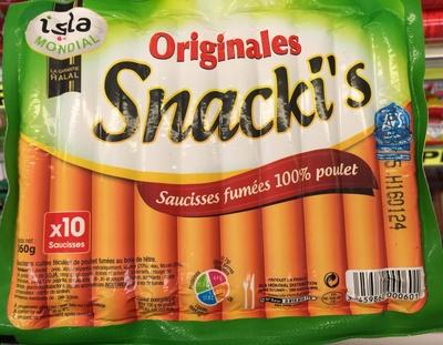 Originales Snacki's Saucisses Fumes 100% Poulet