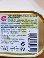 Maquereaux Catalane Allege En Sel 113G Ingredients