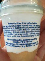 Yaourt Au Lait Entier Aux Fruits Jaunes BAIKO Ingredients