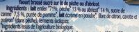 Yaourt Bio Abricot / Pche BAIKO Ingredients