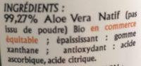 Gel D'Aloe Vera  Boire Ingredients