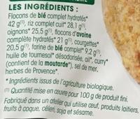 Galettes Courgette-Curry Ingredients