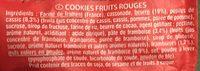 Cookies Fruits Rouges Ingredients