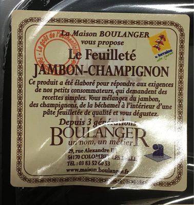 Feuillet Jambon Champignon