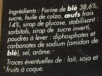 Madeleines Coquille Aux Oeufs Frais Ingredients