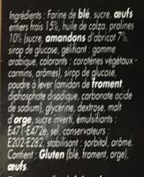 Madeleines Coquille Aux Pralins Ingredients