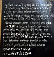 Cake Fruits Quatre Tranches Ingredients