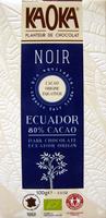 KAOKA Noir Ecuador 80% Cacao Report Card