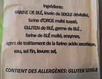 Baguette De Campagne Ingredients