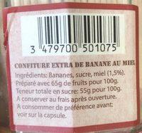 Pot Verre Confiture Banane Miel Delices De Guyane Ingredients