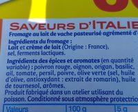 Saveurs D'Italie Ingredients