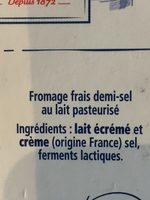 Carre Frais Ingredients