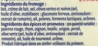 Aux Olives Poivron - Thym - Oignon - Origan (31% MG) Ingredients