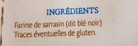 Farine De Sarrasin Ingredients