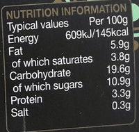 Rachel's Organic Divine Rice Coconut Nutrition Label