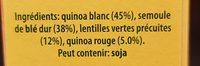 Quinoa Et Lentilles Ingredients