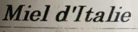 Miel De Fleurs D'Italie Ingredients