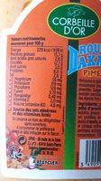 Rougail Dakatine Piment Corbeille D'or Flacon 300 Ml|corbeille D'or|flacon| | Tableau_partenaire Ingredients