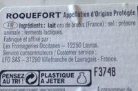 Roquefort Portion Ingredients