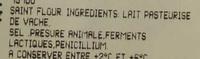 Fourme D'Ambert Ingredients