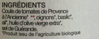Sauce Tomate Provencale Ingredients