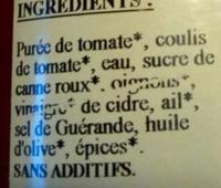 Ketchup Ingredients