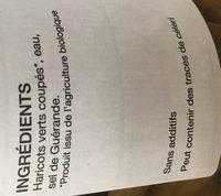 Haricots Verts Mi-fins Ingredients