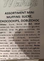Assortiments Mini Muffins Ingredients