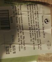 Saucisson Artisanal D'Ardche Ingredients