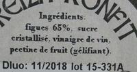 Breizh Konfitur Figues Ingredients