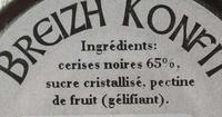 Cerises Noires Ingredients