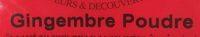 Gingembre Poudre Ingredients