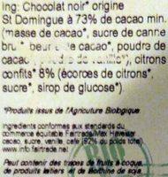 Chocolat Noir Citrons Confits Ingredients