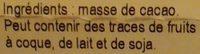 Masse De Cacao 100% Ingredients