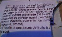 Bovetti Weie Schokolade Violette Blumen Veilchenblten 50 G Merken Ingredients
