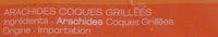 Arachides Coques Grilles Ingredients
