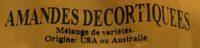 Amandes Dcortiques Ingredients