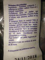 Noisettes Dcortiques Ingredients