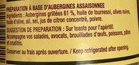 Caviar D'Aubergines Ingredients