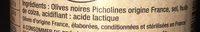 Olives Noires Picholines Ingredients