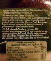 Jus De Fraise Ingredients